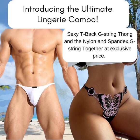 G-String Briefs Bulge Underwear & G String Women Underwear Combo Pack1 ComboPack - Picture 1 of 9